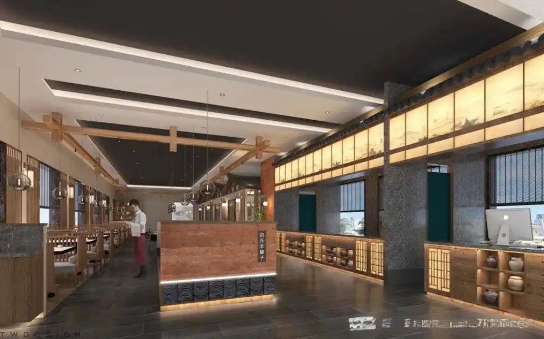 合肥蝦王餐飲店裝修設(shè)計(jì)效果圖案例