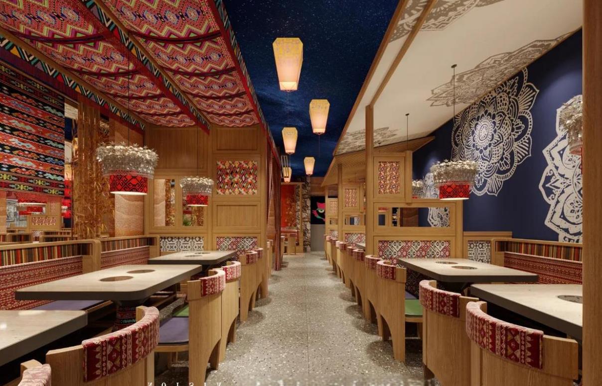 民族元素餐飲店設計效果圖