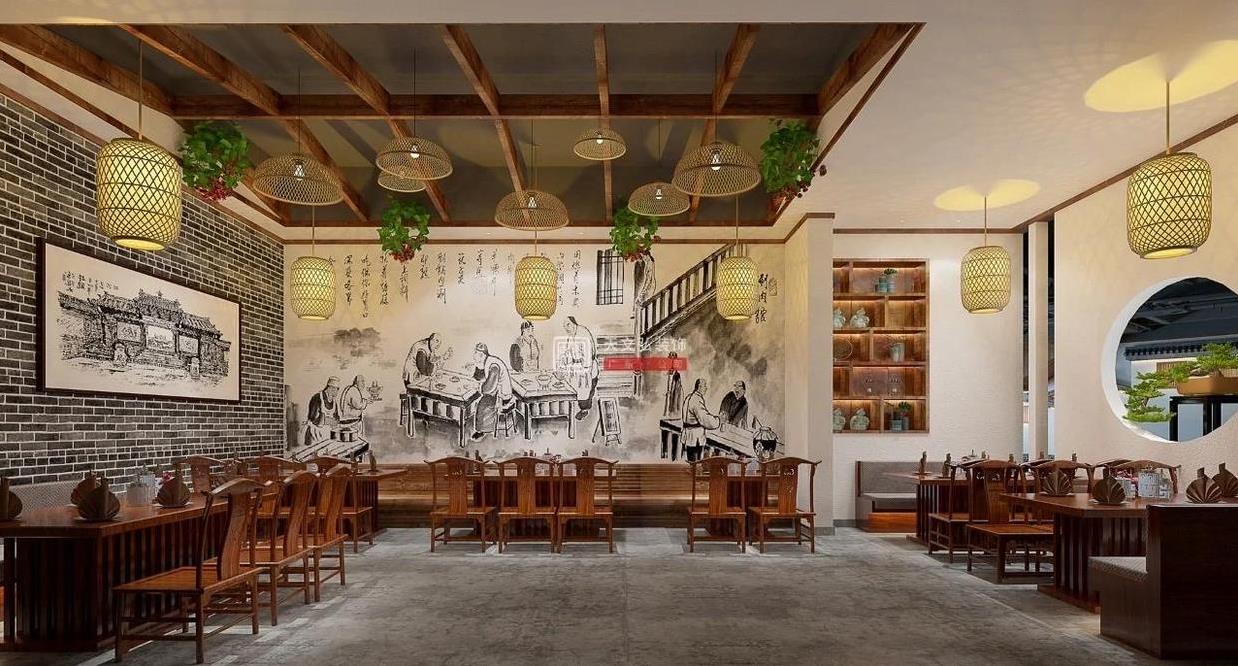 廣州餐飲店復古裝修效果圖