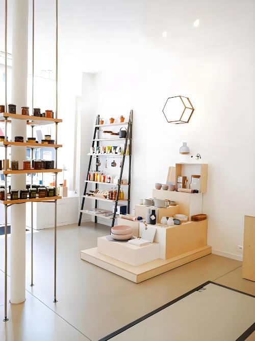 甜品店裝修設計，清新ins風原木系咖啡甜品店
